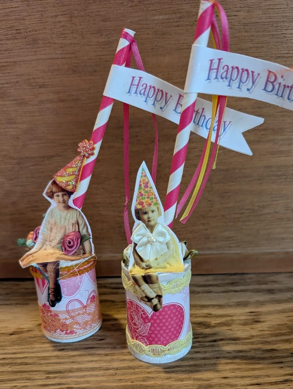 Handmade Birthday Party Favors Or Decor, Charming Vintage Vibe